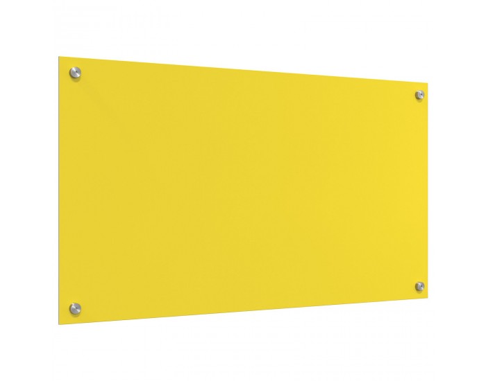 Sonata H Кухненски Плоча Жълта 90x50x0.6 см Закалено Стъкло