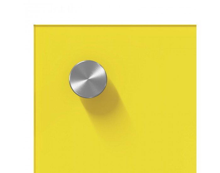 Sonata H Кухненски Плоча Жълта 90x50x0.6 см Закалено Стъкло