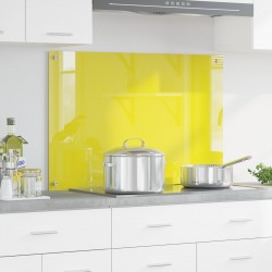 Sonata H Кухненски гръб Жълт 90x60x0,6 см Закалено стъкло - Кухненски аксесоари