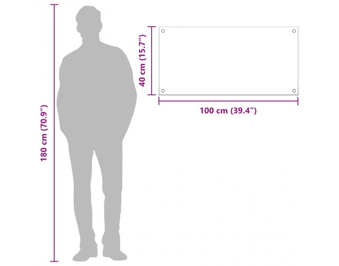 Sonata H Кухненски фон жълт 100x40x0.6 см закалено стъкло