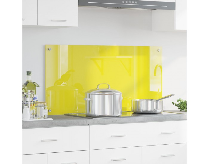 Sonata H Жълта кухненска плоча 100x50x0,6 см от закалено стъкло