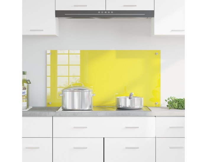 Sonata H Жълта кухненска плоча 100x50x0,6 см от закалено стъкло