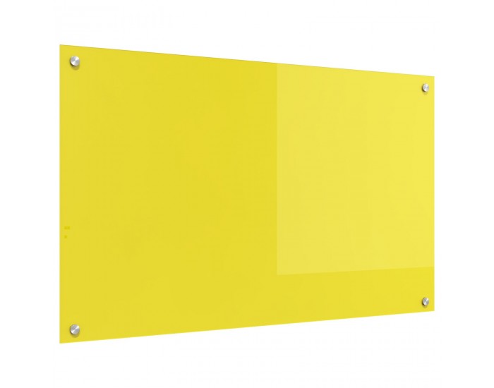Sonata H Кухненски Защитен Панел Жълт 100x60x0,6 см Закалено Стъкло
