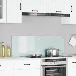 Sonata H Кухненски фартук Бял 120x40x0,6 см Закалено стъкло - Кухненски аксесоари