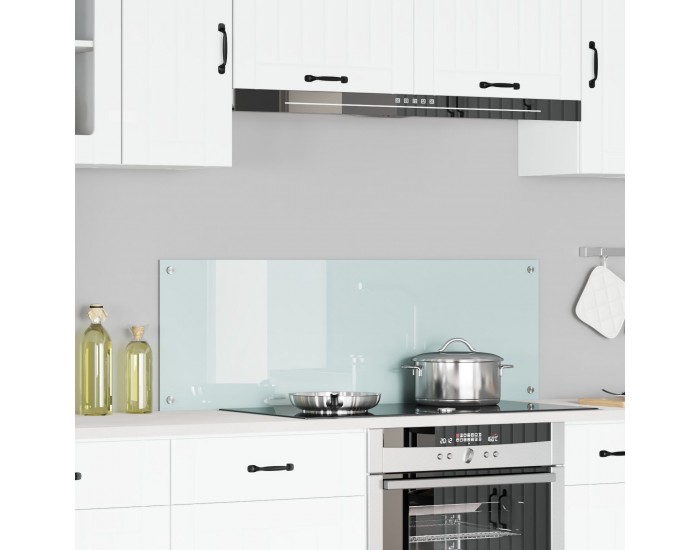 Sonata H Кухненски фартук Бял 120x40x0,6 см Закалено стъкло