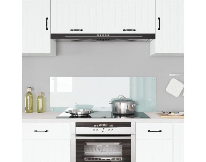 Sonata H Кухненски фартук Бял 120x40x0,6 см Закалено стъкло