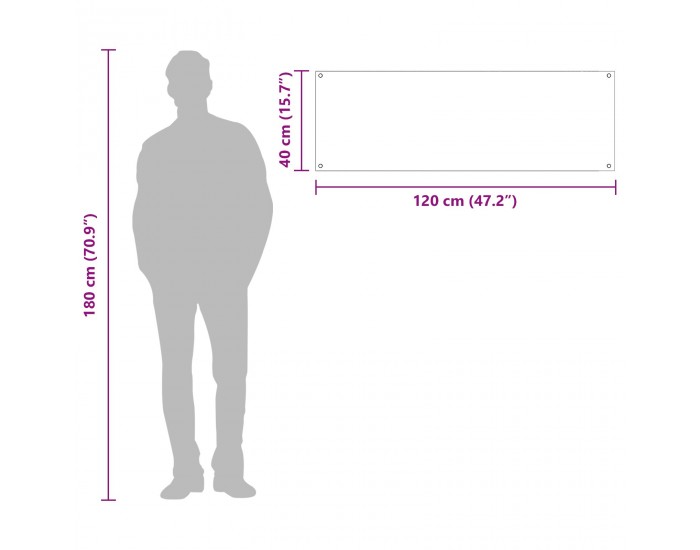 Sonata H Черна Кухненска Плочка 120x40x0,6 см Закалено Стъкло