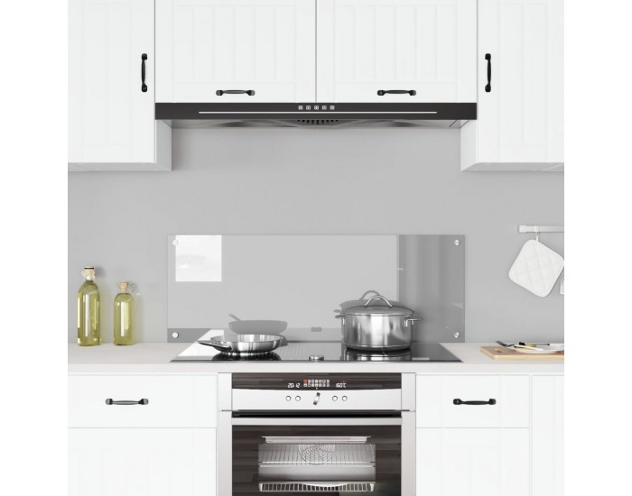 Sonata H Светлосив кухненски гръб 110x40x0,6 см от закалено стъкло