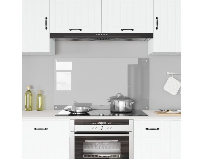 Sonata H Кухненска Плочка Светлосиво 110x60x0,6 см Темперирано Стъкло