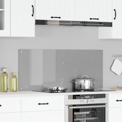 Sonata H Кухненски бексплайш Светлосиво 120x50x0,6 см Закалено стъкло - Кухненски аксесоари