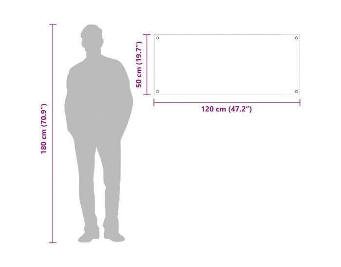 Sonata H Кухненски бексплайш Светлосиво 120x50x0,6 см Закалено стъкло