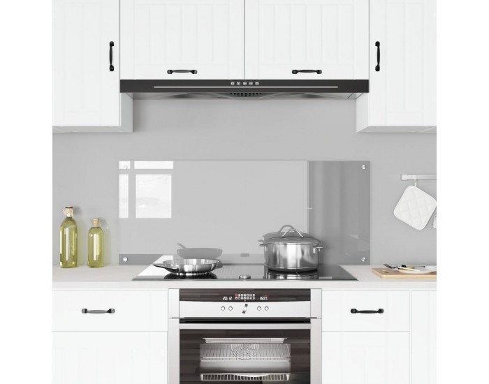 Sonata H Кухненски бексплайш Светлосиво 120x50x0,6 см Закалено стъкло