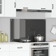 Sonata H Кухненска Плоча Тъмен Сив 110x60x0,6 см Закалено Стъкло