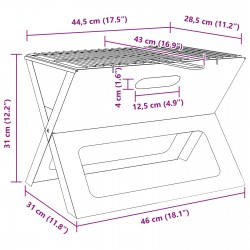 Sonata H Въгленов BBQ грил - Сгъваем, Черен, 46x30x31 см, Изработен от стомана - Малки домакински уреди