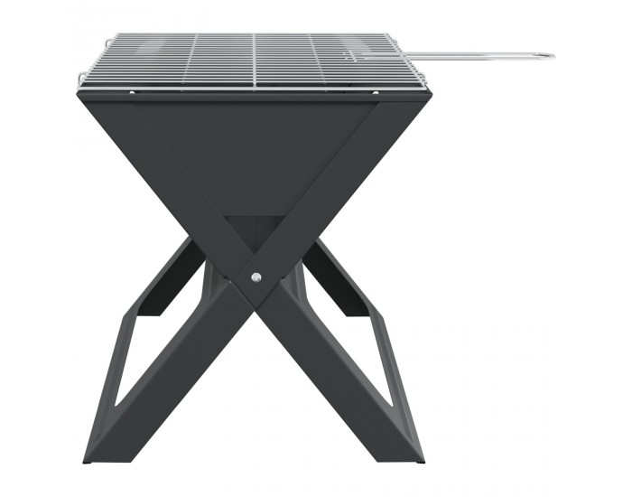 Sonata H Въгленов BBQ грил - Сгъваем, Черен, 46x30x31 см, Изработен от стомана