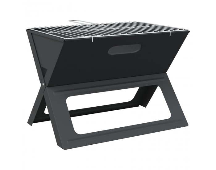 Sonata H Въгленов BBQ грил - Сгъваем, Черен, 46x30x31 см, Изработен от стомана