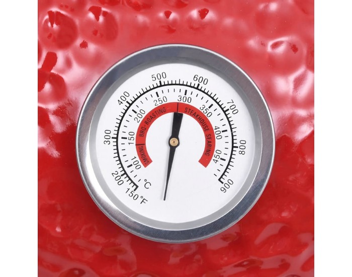 Sonata H 2-в-1 Камадо барбекю грил опушвач, керамично, 56 см, червено