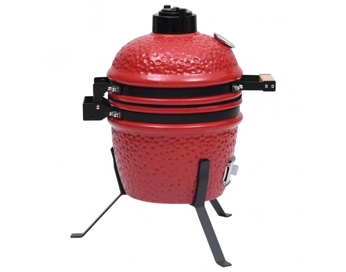 Sonata H 2-в-1 Камадо барбекю грил опушвач, керамично, 56 см, червено