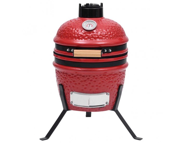 Sonata H 2-в-1 Камадо барбекю грил опушвач, керамично, 56 см, червено