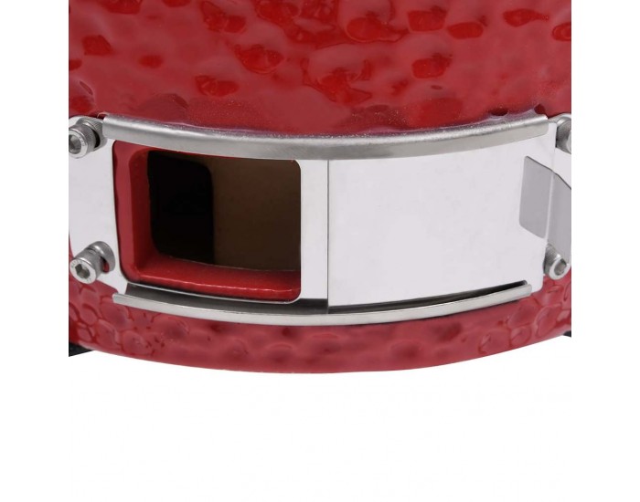 Sonata H 2-в-1 Камадо барбекю грил опушвач, керамично, 56 см, червено