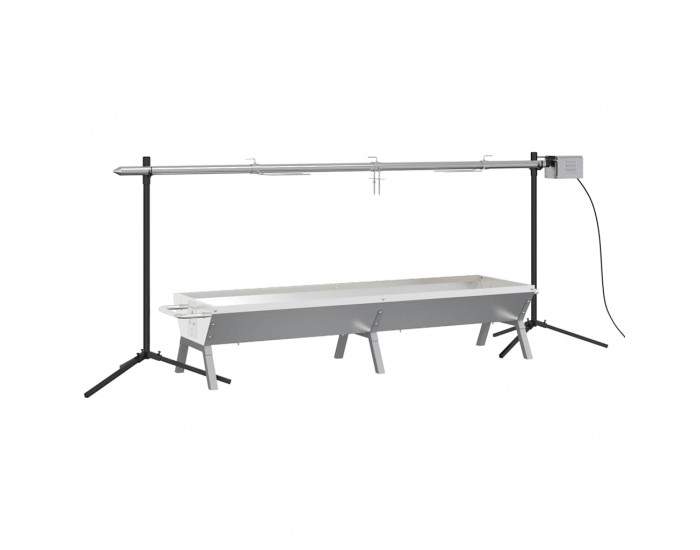 Sonata H Автоматичен шиш за барбекю комплект с тава неръждаема стомана Sonata H Автоматичен шиш за барбекю комплект с тава неръждаема стомана