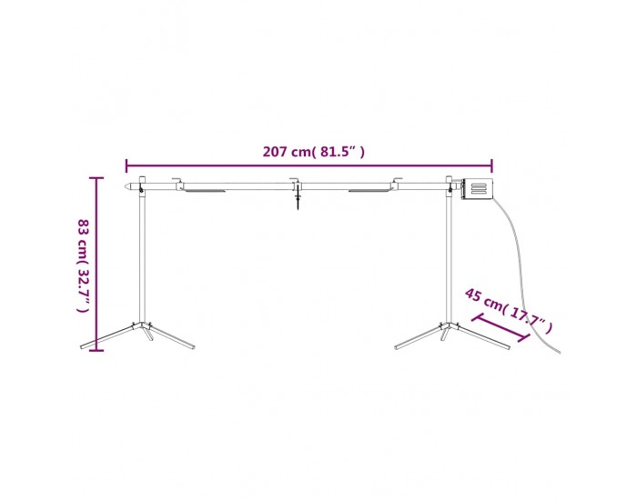 Sonata H Автоматичен шиш за барбекю комплект с тава неръждаема стомана Sonata H Автоматичен шиш за барбекю комплект с тава неръждаема стомана