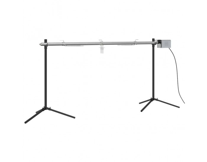 Sonata H Автоматичен шиш за барбекю комплект с тава неръждаема стомана Sonata H Автоматичен шиш за барбекю комплект с тава неръждаема стомана