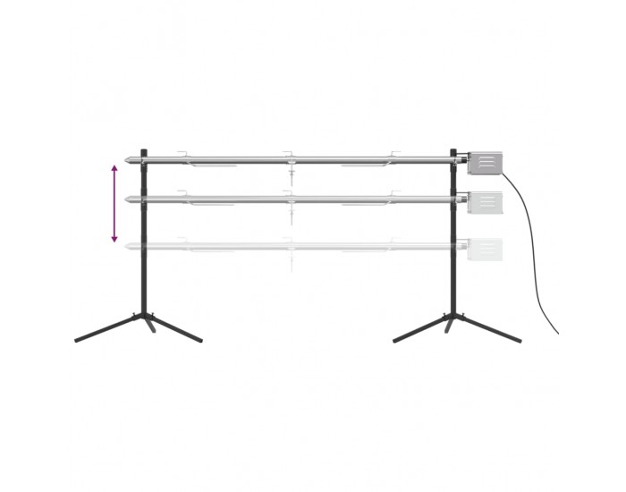 Sonata H Автоматичен шиш за чеверме с мотор, инокс, 150x46,5x82,5 см