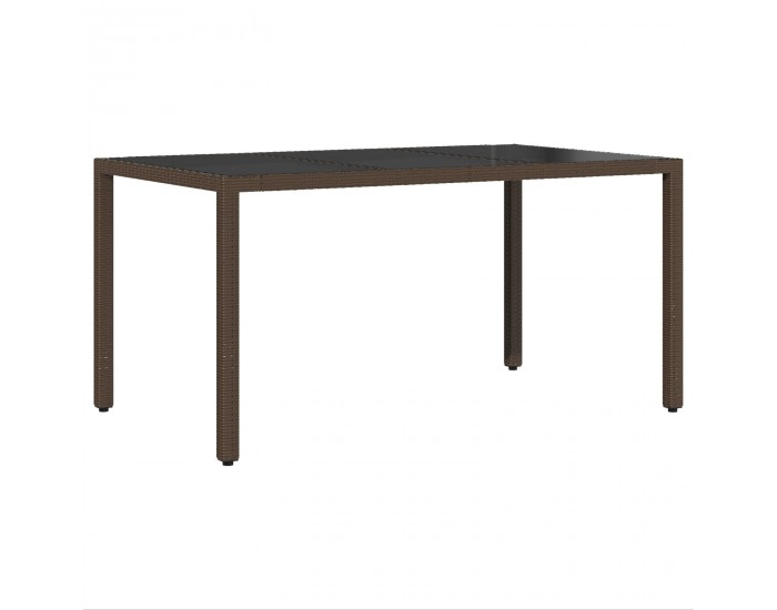 Sonata H 5 Делна градинска трапезария с възглавници Кафяво Полиратан