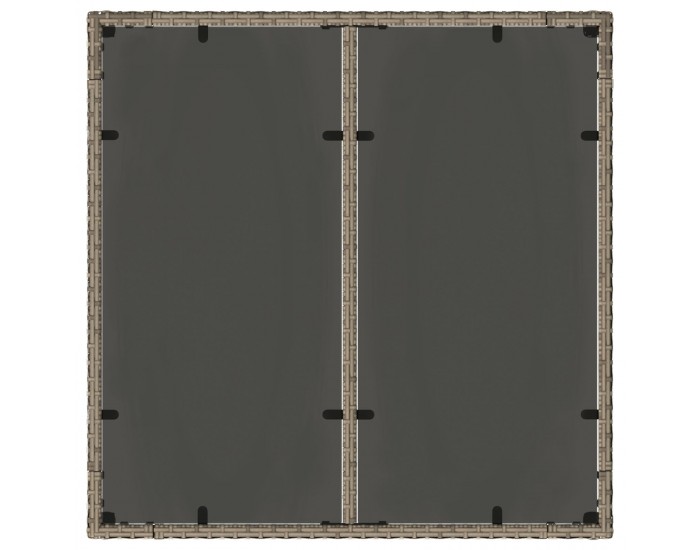 Sonata H 3-частен комплект за хранене в градината с възглавници, сив полиратан