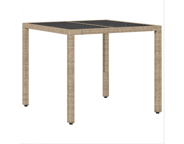 Sonata H 5 Часова Градинска Трапезария с Възглавници Бежова Полирана Плетка