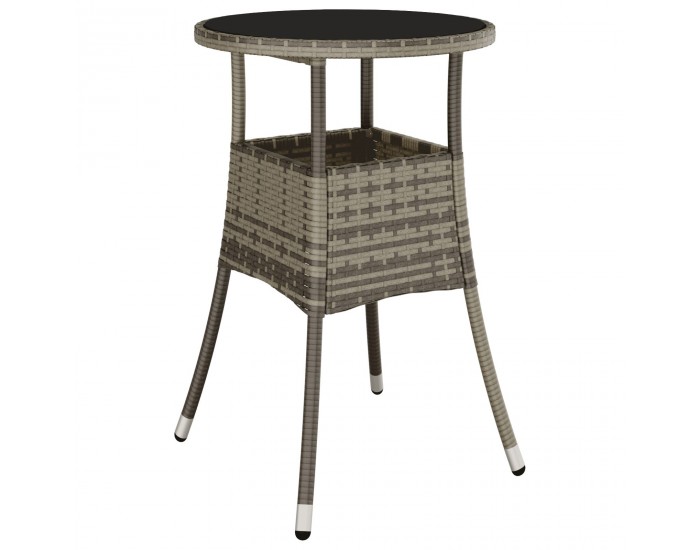 Sonata H 5 части градинска трапезария сиво полиратан