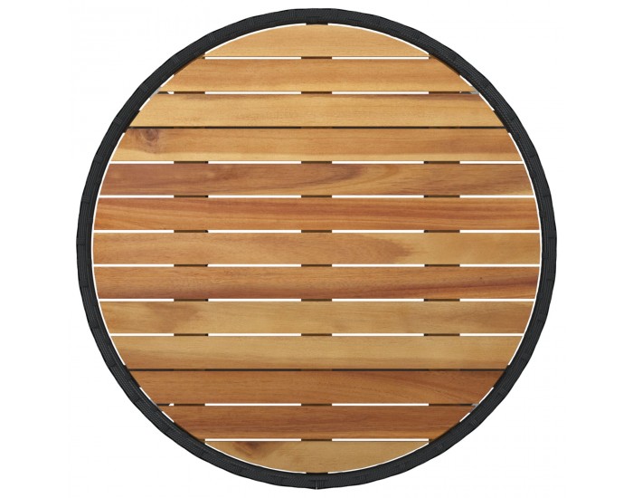 Sonata H 5 Часова Градинска Трапезна Масичка Черен Полиротан