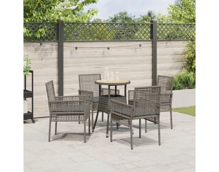 Sonata H 5 Часова Градинска Трапеза Сет Сив Полиратан