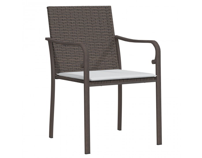 Sonata H 3-членен комплект за хранене на открито с възглавници - Кафяв ратан