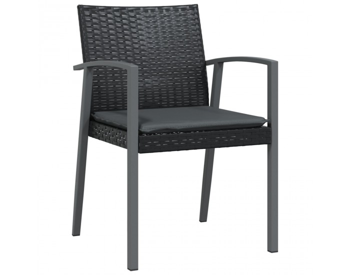 Sonata H 5 Часова Градинска Трапеза с Възглавници Черен Полиратан