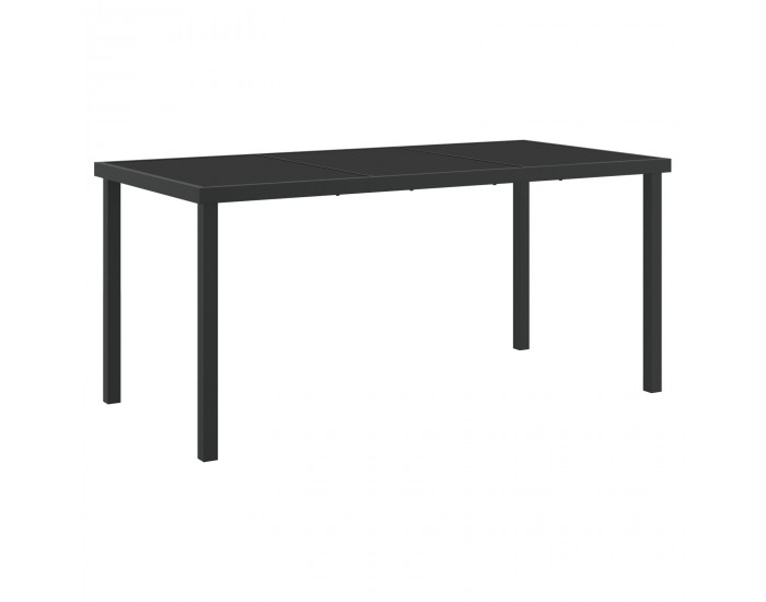 Sonata H 5 Часова Градинска Маса с Кушетки Черен Полипропилен