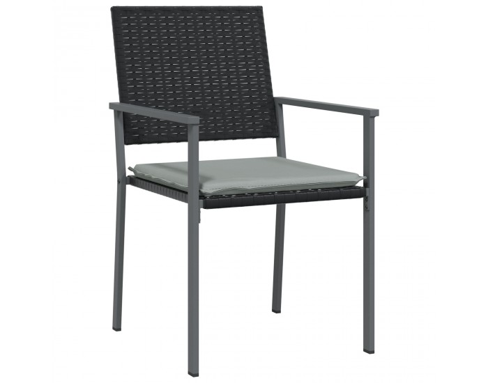 Sonata H 5 Часова Градинска Маса с Кушетки Черен Полипропилен