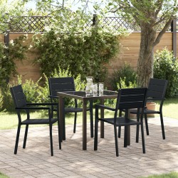 Sonata H 5 частен комплект за хранене в градината черен HDPE - Комплекти за външни условия