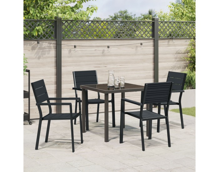 Sonata H 5 частен комплект за хранене в градината черен HDPE