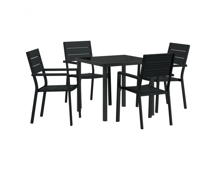 Sonata H 5 частен комплект за хранене в градината черен HDPE