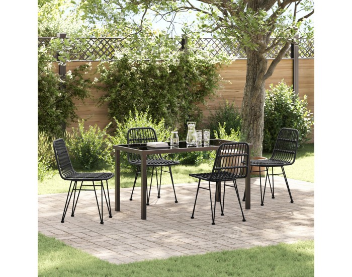 Sonata H 5 Частен комплект градински мебели черен поли ратан