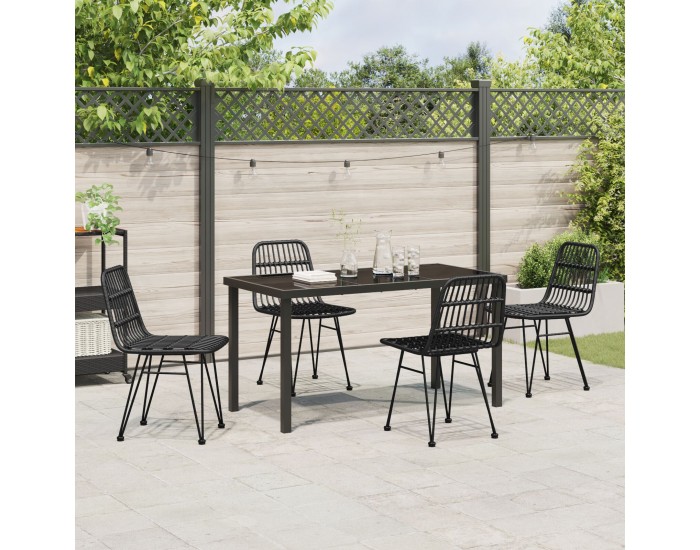 Sonata H 5 Частен комплект градински мебели черен поли ратан