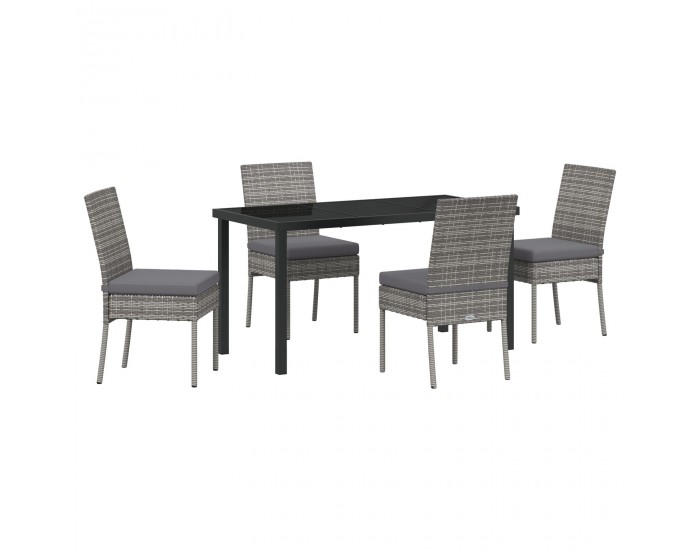 Sonata H 5 частен комплект за градинско хранене Сиво Полиратан