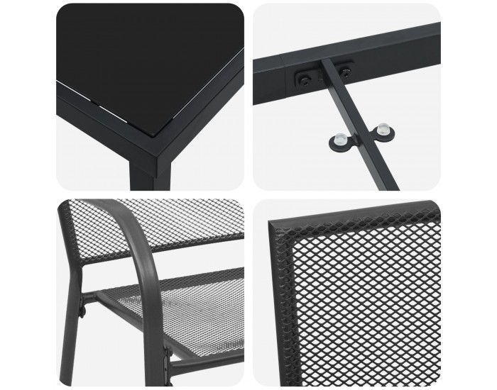 Sonata H 5-частен комплект градински мебели Антрацитна стомана