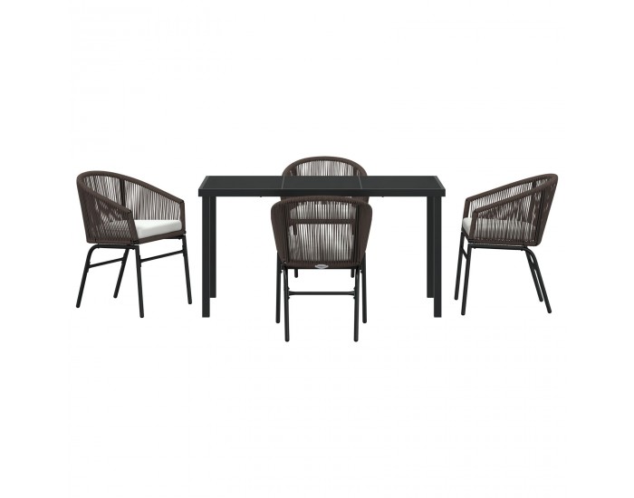 Sonata H 5 Часова градинска трапезария кафяв поли ратан