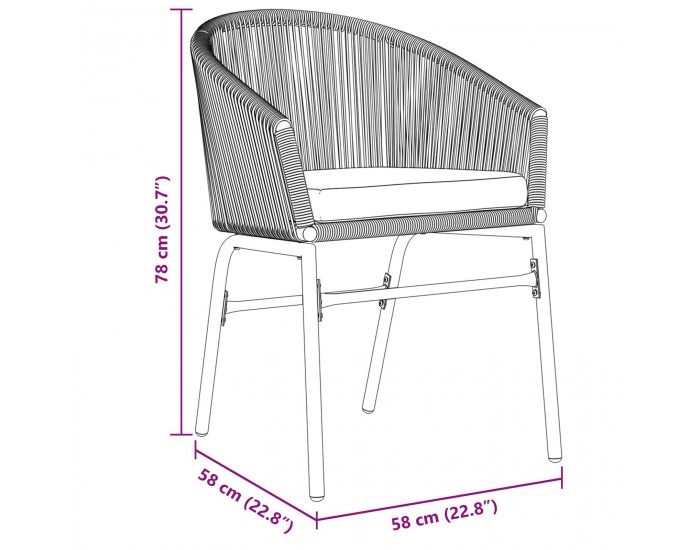 Sonata H 5 Часова градинска трапезария кафяв поли ратан