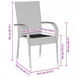 Sonata H 5 Частен комплект за хранене Черен полиратан - Комплекти за външни условия