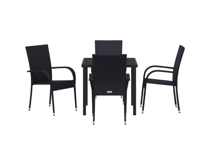 Sonata H 5 Частен комплект за хранене Черен полиратан