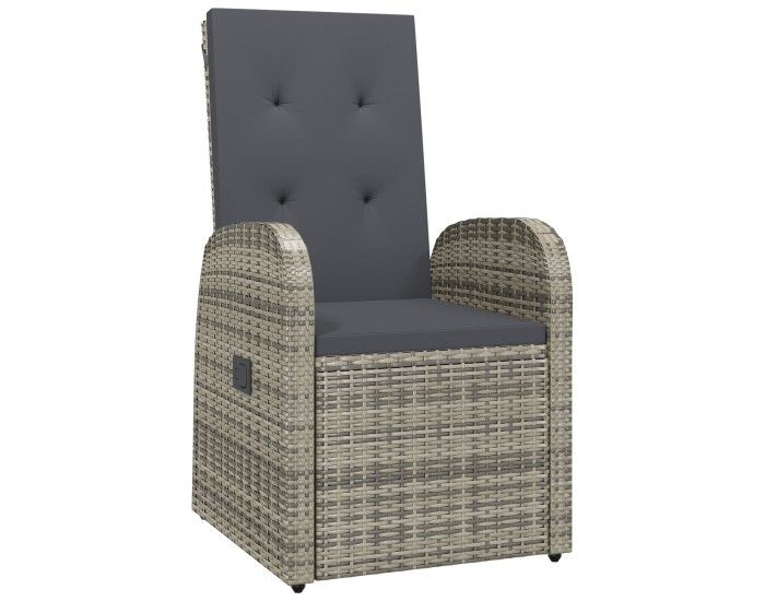 Sonata H 5 Часова Градинска Трапезария с Възглавници Сиво Полиротан